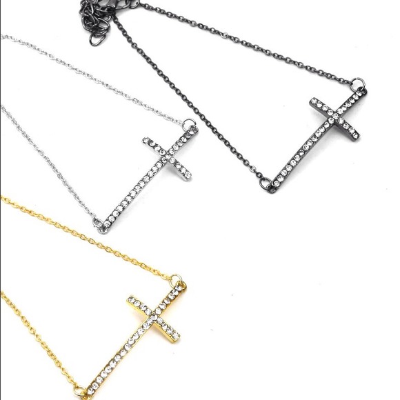 💰HOLD💰Sideways Cross Bracelets Gold Silver Black