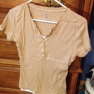 Brown and white shirt