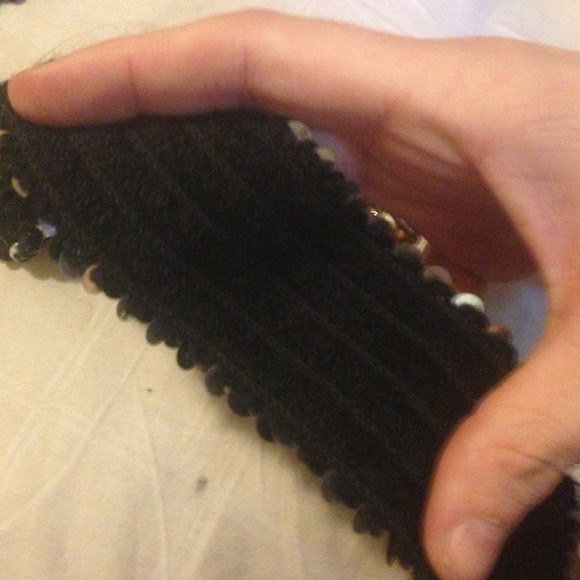 Silver & Black sequin metal interlocking belt - Picture 4 of 4