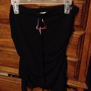 Black tube top outerwear