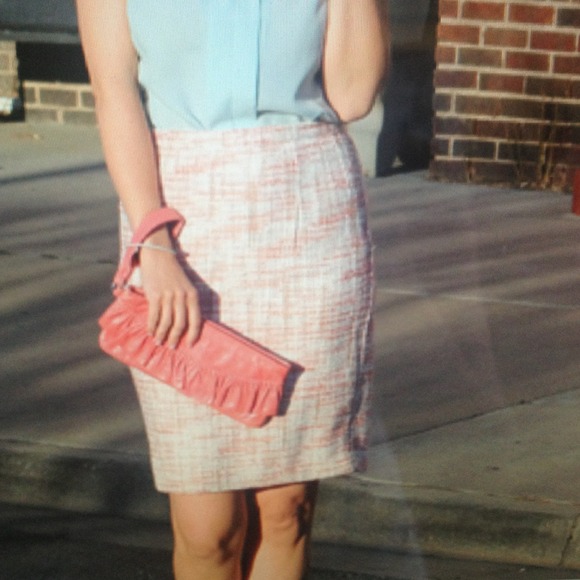 HOBO Pink Ruffle Clutch