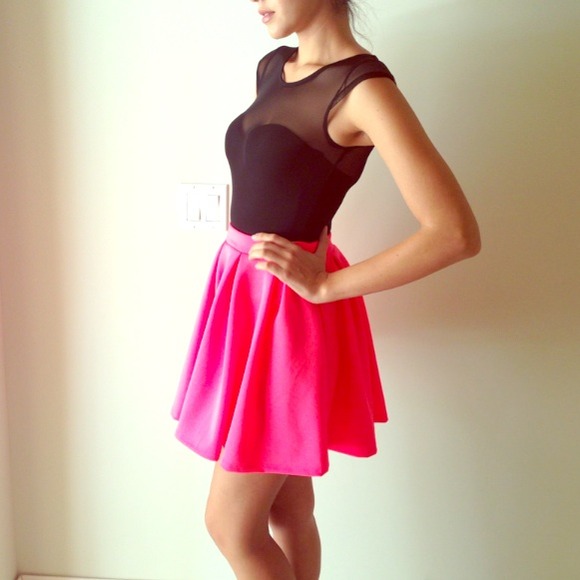 Neon Pink Skirt Small