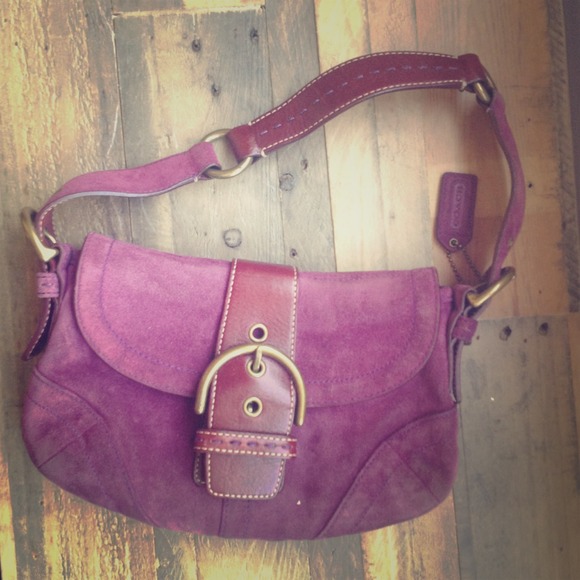 Coach suede handbag