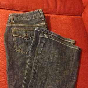 Deep blue boot cut jeans