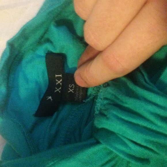 Forever 21 teal strapless minidress XS - Picture 3 of 5