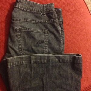 Dark blue flares jeans