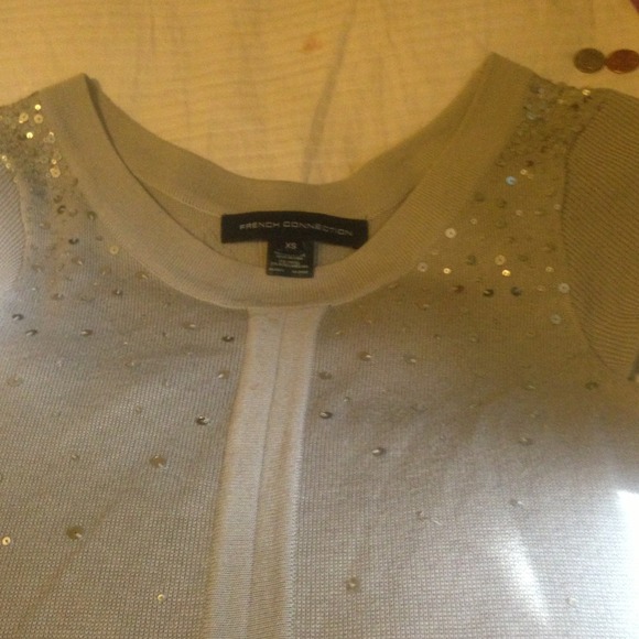 French Connection XS grey sequin dress - Picture 2 of 4