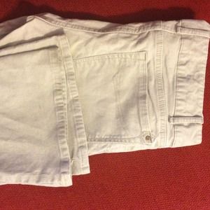 White boot cut corduroys