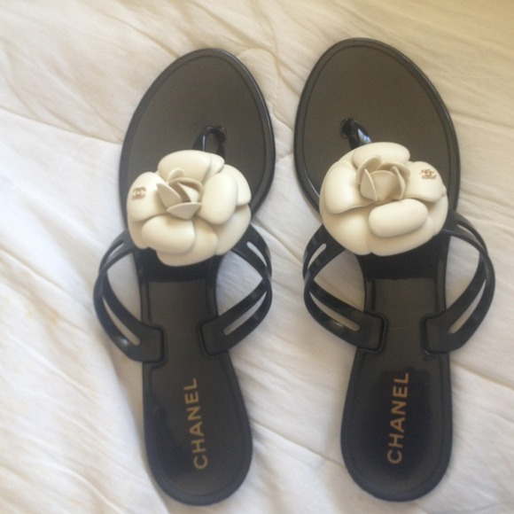 Authentic Jelly Camellia  Chanel sandals
