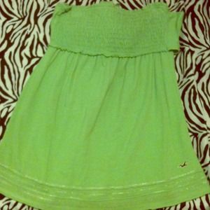 Hollister green tube top !