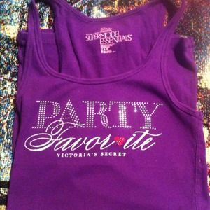 VS tank, gold guess heels and Guess sandals.