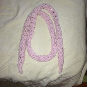 Pink sequined scarf