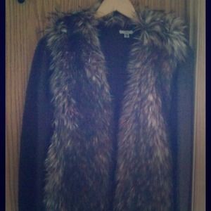 Faux Fur Cardigan