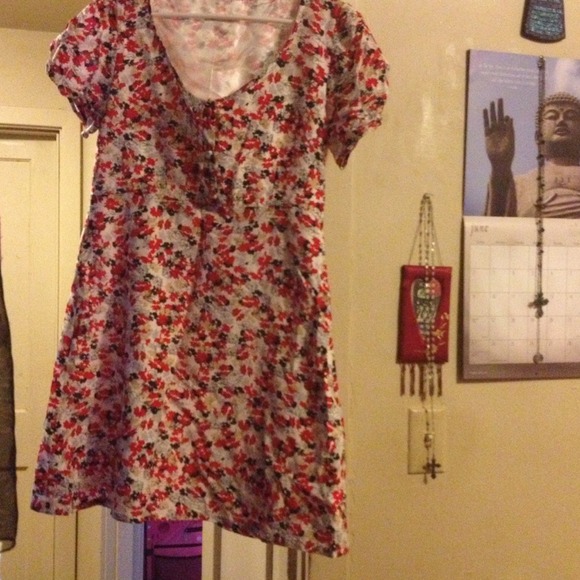 Tulle Flirty flower summer above knee dress L/XL - Picture 2 of 4