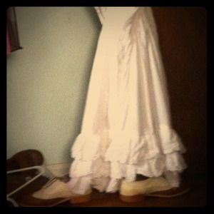 White flowy dress and Oxford shoes bundle