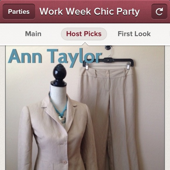 🚫SOLD🚫Ann Taylor Linen Suit - Picture 4 of 4
