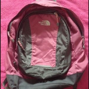 Pink North face back pack!