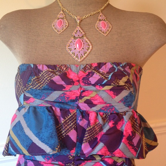 Be Seduced Strapless Silk Ruched Dress - Picture 2 of 5