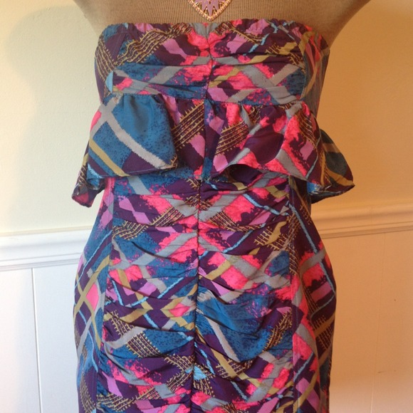 Be Seduced Strapless Silk Ruched Dress - Picture 3 of 5