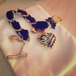 Betsey Johnson Zebra Print Bracelet