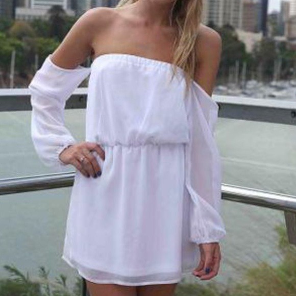 Dresses & Skirts - White off the shoulder dress