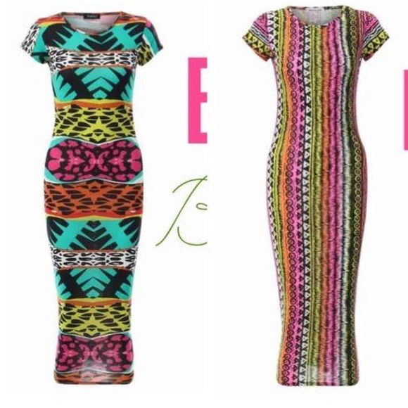 SOLD! Bold Boho and Masai Midi Dress bundle! -