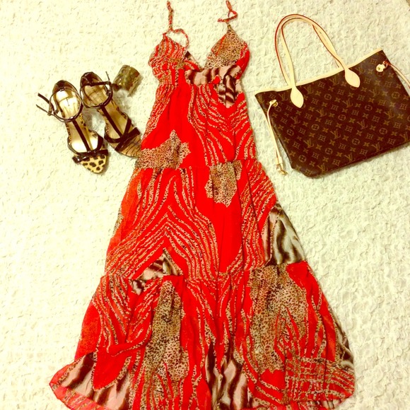 Dresses & Skirts - Super cute animal print Bohemian style maxi