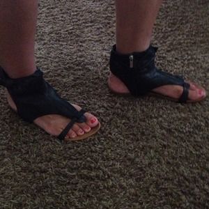 Women's rocker gladiator shoes