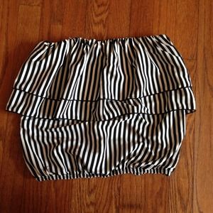 ❌SOLD - Striped Bubble Crop Top