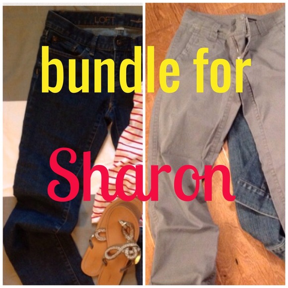 Ann Taylor LOFT Denim - Modern Slim Jeans & gray chinos