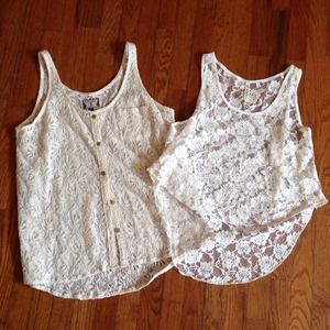 ❌SOLD - Ivory & White lace top Bundle