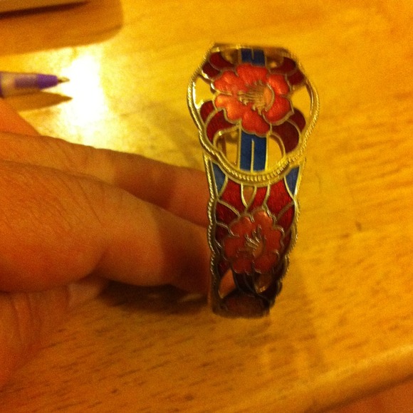 Vintage bracelet enamel - Picture 2 of 2