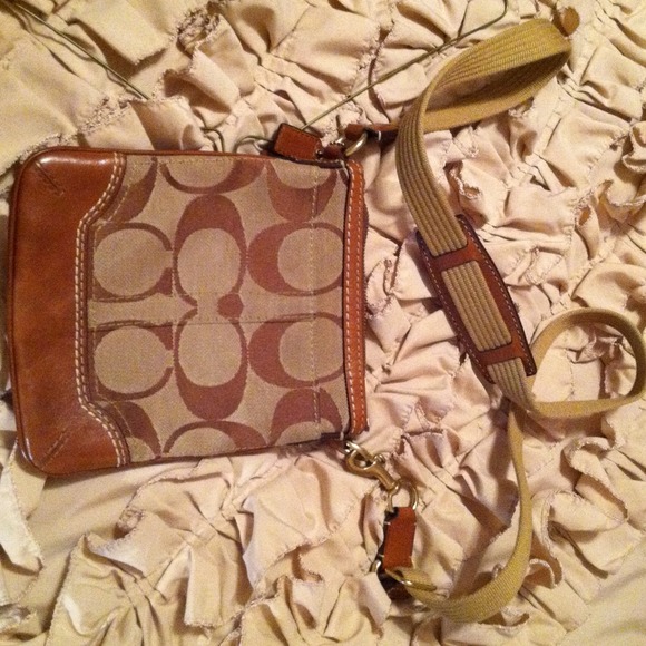 Authentic Coach leather cross body