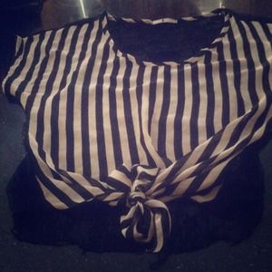striped white & black laced shirt :) ❤