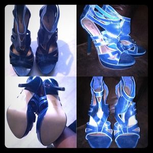 Shoes 5" heel blue