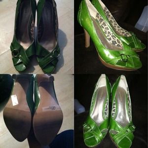 Green 4" peep toe