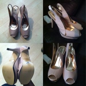 Lite pink/nude 4" peep toe