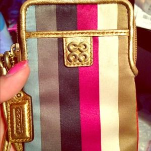 Coach cellphone wristlet/card