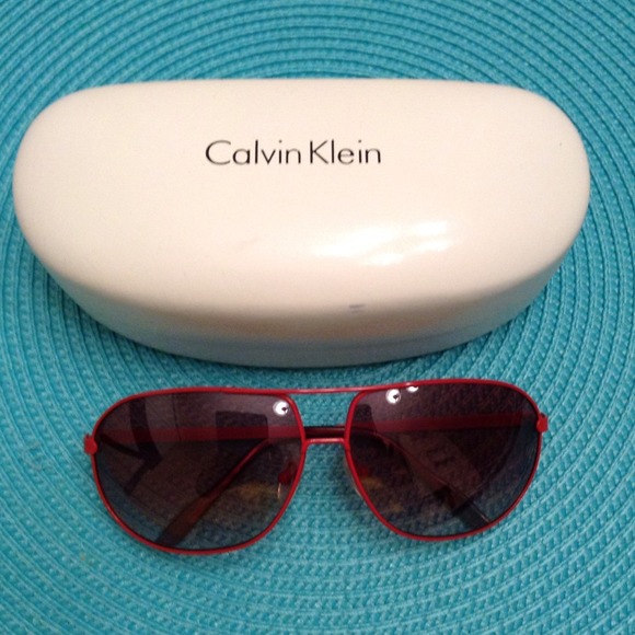 Red Calvin Klein aviators *no trades*