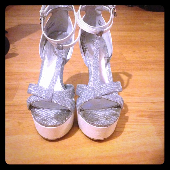 white/silver heels from bakers 🙅reserved