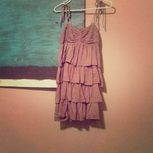 Cocoa Brown Ruffle Top! Worn One Time!!