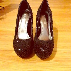 Bakers Black sequined pumps (reserved)