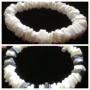 New Shell Rock Bracelet White & White/grey bundle