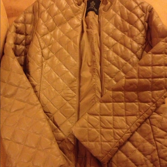 Authentic Moncler leather jacket.