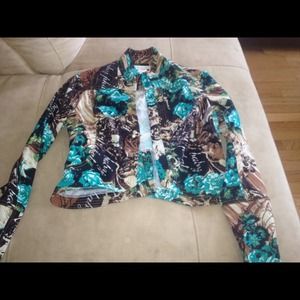 Baby Phat Women jean floral hacker Small