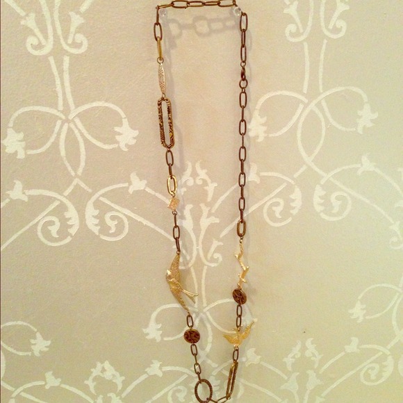 Gold Bird Necklace - Picture 1 of 4