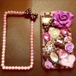 Purple iPhone 4/4s bling phone case