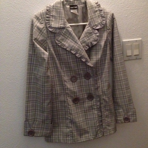 New price! Grey plaid jacket