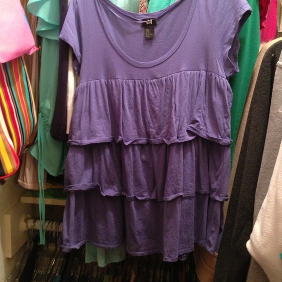 Ruffled violet blouse