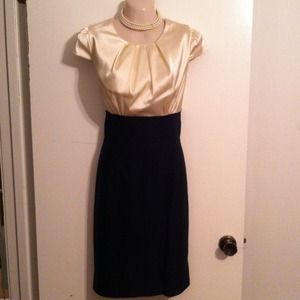 Cream and black dress